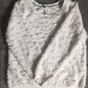 Girls Size XL/TG (14/16) White Plush Sweatshirt